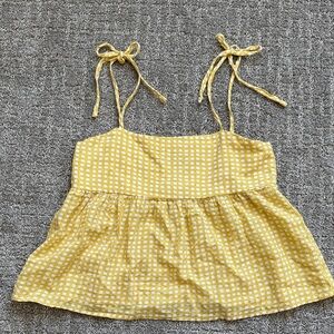 Yellow Polka Dot Women's Top (adjustable strap)